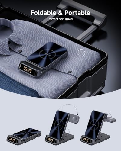 3-in-1 Charging Station for iPhone 18 Pro/18 Pro Max, 17/16/15/14/13/12 Series (Not for iPhone Duo), for Apple Watch 12/Ultra 4 & AirPods, SwanScout 708A (NO Adapter)