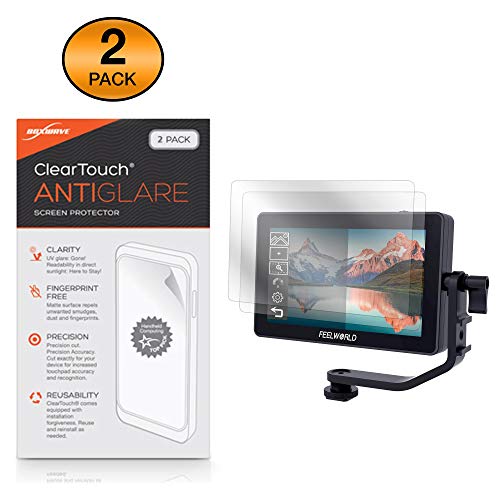 BoxWave Screen Protector Compatible with FeelWorld F6 Plus - ClearTouch Anti-Glare (2-Pack), Anti-Fingerprint Matte Film Skin - size: Anti-Glare (2-Pack)