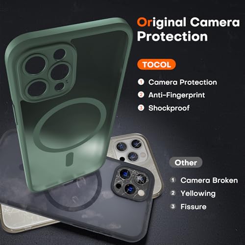 TOCOL for iPhone 12 Pro Max Case, Compatible with MagSafe, Alpine Green - color: Alpine Green, size: Iphone 12 Pro Max