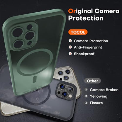 TOCOL for iPhone 12 Pro Max Case, Compatible with MagSafe, Alpine Green - color: Alpine Green, size: Iphone 12 Pro Max
