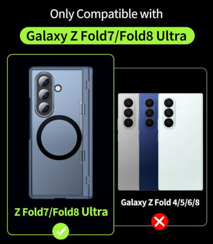 Cozycase for Samsung Galaxy Z Fold 8 Ultra /Z Fold 7 Case with Kickstand - color: Blue