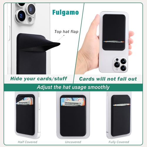 Fulgamo Phone Wallet Stick on,Card Holder for Phone Case,Phone Card Holder