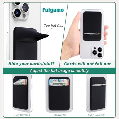 Fulgamo Phone Wallet Stick on,Card Holder for Phone Case,Phone Card Holder