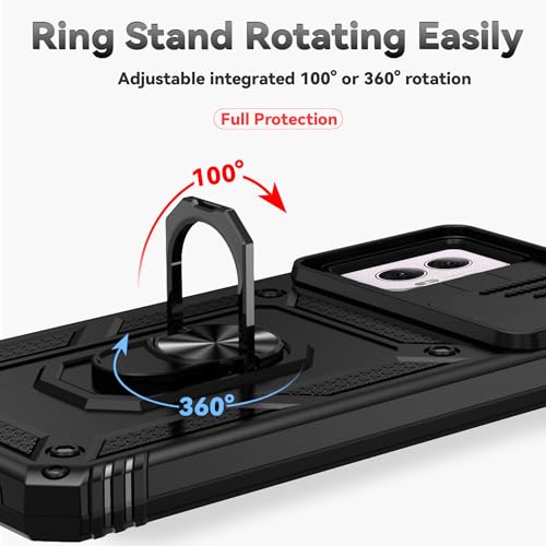 SunStory for Motorola Moto G Power 5G 2024 Case with Kickstand,Black - color: Black