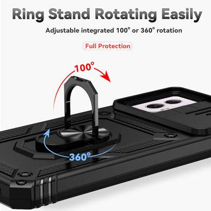 SunStory for Motorola Moto G Power 5G 2024 Case with Kickstand,Black - color: Black
