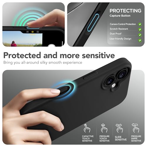 GONEZ Magnetic for iPhone 17 Case, Silicone Cover Black - color: Black, size: Iphone 17