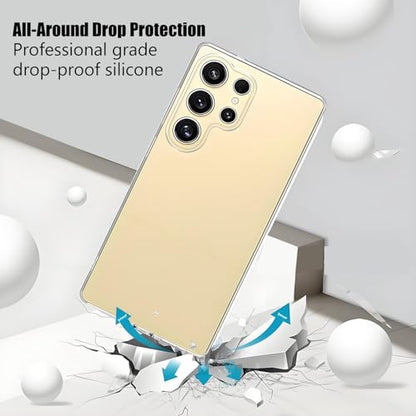 TENOC Phone Case for Samsung Galaxy S25 Ultra, Clear Case Shockproof Protective Bumper Slim Cover - color: Clear, size: S25 Ultra