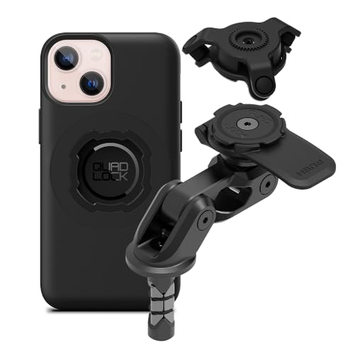 Quad Lock Motorcycle Fork Stem Mount PRO Kit with Vibration Dampener and MAG Phone Case for iPhone 13 Mini - size: iPhone 13 mini