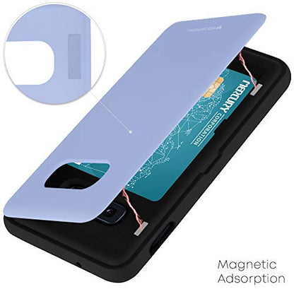 GOOSPERY Galaxy S10e Wallet Case with Card Holder, Protective Dual Layer Bumper Phone Case (Lilac Purple) - color: Purple, size: Galaxy S10E