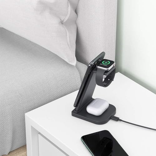 Charger Stand 15W Fast Charging Dock Station 3 in 1 Mobile Phone Holder Charger