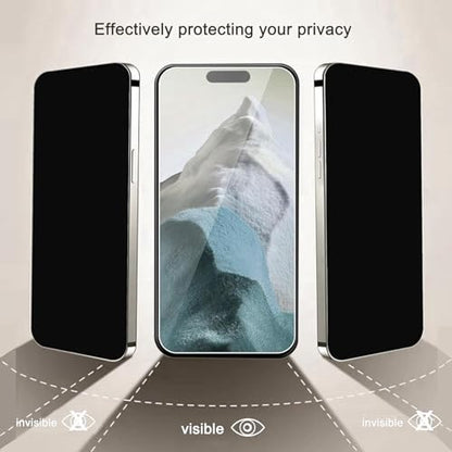 [2-Pack] Privacy Screen Protector Designed for iPhone 16 Pro Max Tempered Glass 6.9 Inch, Anti Spy, No Bubbles, Anti Scratch,Case Friendly Full Screen Coverage Tempered Glass