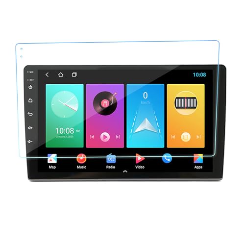 Tbest Navigation Screen Protector Anti Glare Anti Fingerprint Central Control Tempered Film for Car (10 Inch) - size: 10 Inch