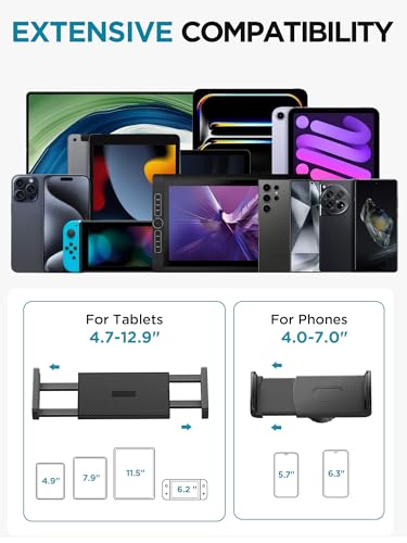 InnoGear Tablet Holder for Bed, Overhead Tablet Stand Phone Holder Mount