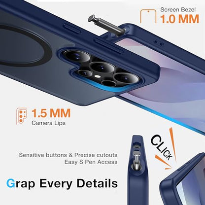 for Samsung Galaxy S25 Ultra Case with MagSafe - color: Blue, size: Galaxy S25 Ultra with Stand
