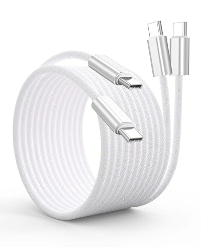 15FT USB C Fast Charge & Data Cable Long 2-PK,USBC 220W for Apple,Sam/Sung - color: Silvery, size: 15FT