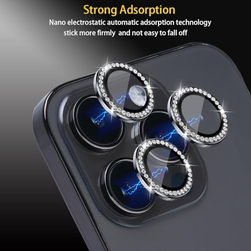 Camera Lens Protector for iPhone 14 Pro/14 Pro Max, Diamond Black - color: Diamond Black