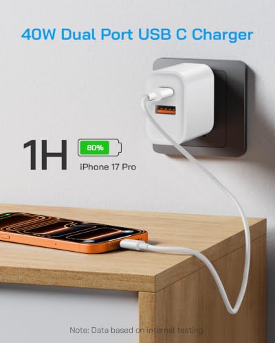 40W USB C Charger Block - color: White, size: 40W