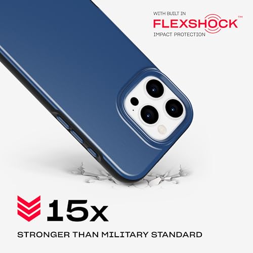 Tech21 EvoDusk for iPhone 16 Pro Max Compatible with MagSafe - Impact Protection Case 15x Military Standard Tested - in Blue/Black - color: Blue/Black, size: iPhone 16 Pro Max