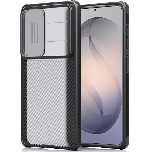 Nillkin for Samsung Galaxy S26 Case with Camera Cover, [Lens Protection] Mil-Grade Shockproof Protective Bumper Hard Cover Slim Phone Case for Galaxy S26 Cases Clear Black - color: Clear, size: Galaxy S26 Camera Protection Case
