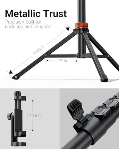VIMOSE 66" Phone Tripod, Tripod for iPhone with Remote & Phone Stand - color: ANTHRACITE