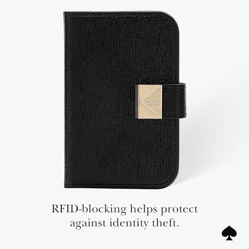 kate spade new york Deco Magnetic Card Holder/Wallet - Black | Stylish Phone Wallet - Compatible w/MagSafe Phones & Cases -Detachable MagSafe Wallet for iPhone 17 Pro Max/16/15/14/Pixel 10 - color: Deco - Black