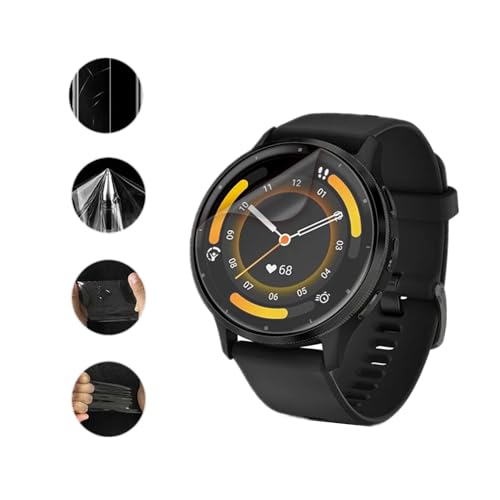 Screen Protector Compatible for Garmin Venu 3 / Venu 4 45mm Smart Watch (4 Pack) Flexible Full Coverage TPU Clear Film (Venu 3) - size: Venu 3 / Venu 4 45mm