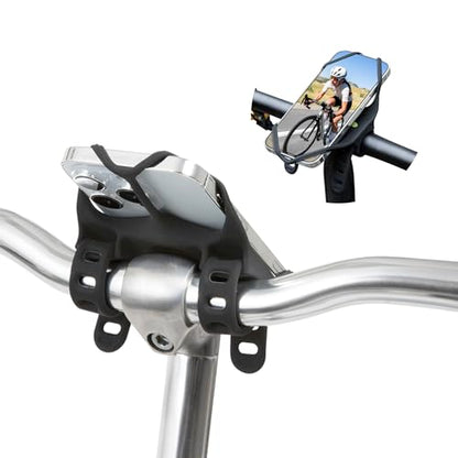 Bone Bike Tie 4 Pro Max, Bike Phone Mount for Stem & T/U-Shaped Handlebars - color: Black