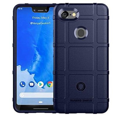 Phone Case for Google Pixel 3 XL with Tempered Glass Screen Protector Cover Film and Cell Accessories Rugged Hard Slim Heavy Duty Full Body Teens Pixel3XL Pixel3 LX Pixle 3XL Women Men Cases Blue - color: Blue