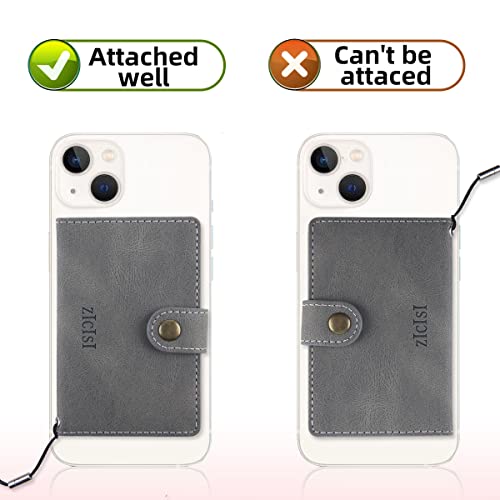 Magsafe Phone Wallet,Magnetic Wallet for iPhone 16/15/14 Pro Max/14 Pro/14 Plus/13/12 Series,5 Card Slots with RFID Blocking/Tether Tab/Rop,Anti-lost,Vegan Leather,Gray - color: Gray