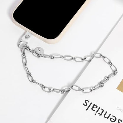 Phone Charm Detachable Metal Cellphone Wrist Strap for Women Girls, Cell Phone Lanyard - color: Antique Silver