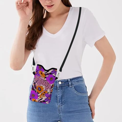 Neoprene Coin purses Cell Phone Sleeve Pouch Purses and wallets - color: Purple Pink