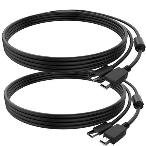 BERLAT Mini USB to USB C Cable 5FT 2-Pack Ferrite for Camera