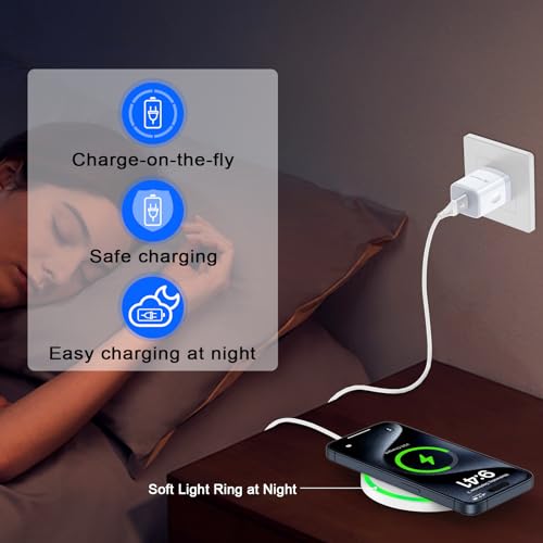 Pixel 10 Wireless Charger Pad Fast Charging for Google Pixel 10 Pro XL/10 Pro/10/9a/9 Pro 9 8 8a 7,15W Wireless Charging Pad Android Phone Wireless Charger Mat for iPhone 17 Air 17Pro Max/17 Pro 16 15 - color: White
