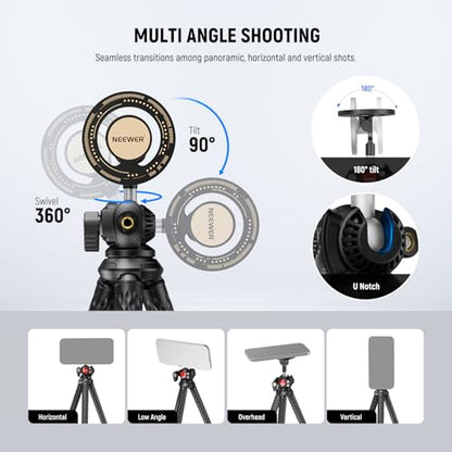 NEEWER Magnetic Flex Phone Tripod Compatible with MagSafe iPhone Android - style: TP33
