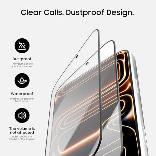 Dust-Free Screen Protector Kit for iPhone 17 Pro Max — HD Tempered Glass Film with Auto Alignment Frame, Bubble-Free Easy Installation (1-Pack / 2-Pack / 3-Pack) - size: 2 Pack