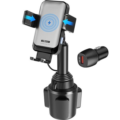 1Zero Auto-Clamping 15W Wireless Car Charger Cup Holder Mount