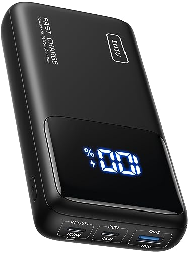 INIU Laptop Power Bank, Compact 25000mAh 100W Fast Charging Battery Pack - color: Black, size: Classic Size