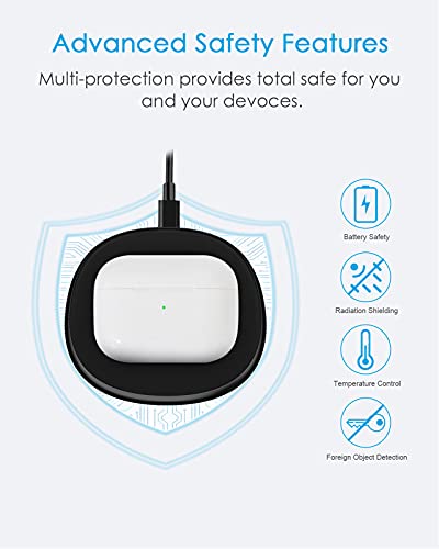 NANAMI Fast Wireless Charger, Qi-Certified 15W Max Wireless Charging Pad, Compatible with iPhone 17/17 Air/16/15/14/13/13 Pro Max, Phone Charger for Samsung Galaxy S25/S24/S23/S22/S21& Airpods Pro