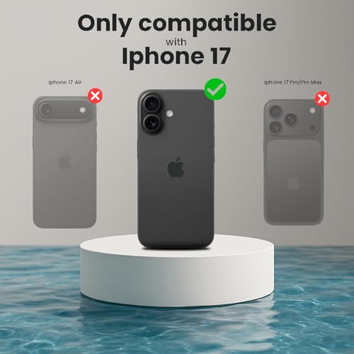 MOTIVE Waterproof Case with Belt Clip iPhone 17, Magnetic | 6.3" | Built-in screen protector, 360° protection, compatible with MagSafe, 360° belt holster - size: iPhone 17