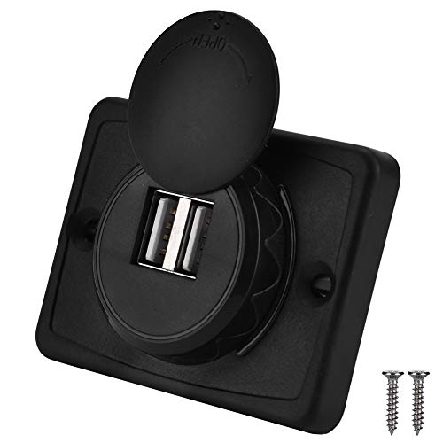 Dual USB Car Charger with LED Light Ring 3.1A Fast Charge