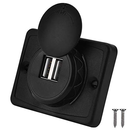 Dual USB Car Charger with LED Light Ring 3.1A Fast Charge