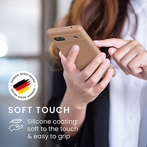 kwmobile Case Compatible with Google Pixel 6a Case - TPU Silicone Phone Cover with Soft Finish - Cappuccino - color: Cappuccino, size: Pixel 6a