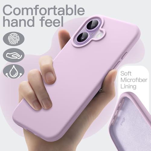 JETech Silicone Case for iPhone 17, Purple | Silky Soft Touch, Shockproof Protection, Scratch Resistant, Microfiber Lining - color: Purple, size: iPhone 17