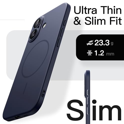 JETech Magnetic Slim Case for iPhone 17, Deep Blue - color: Deep Blue, size: iPhone 17