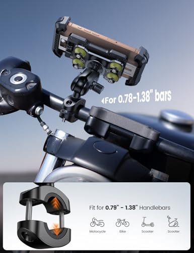 Lamicall Motorcycle Phone Mount Holder with Dual Vibration Dampener - color: Green