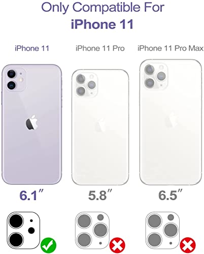 Jeylly for iPhone 11 Case with Tempered Glass Screen Protector [2 Pack] Dual Layer Anti Drop Non Slip Heavy Duty Full Body Shockproof Protective Phone Case for iPhone 11, Purple | Dual Layer Anti Drop Non Slip Heavy Duty Full Body Shockproof Protective Ph