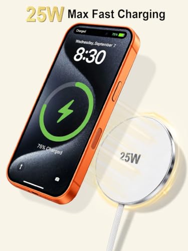MagSafe Charger 25W Magnetic Wireless Charger Fast Charging Pad - color: SILIVER-1