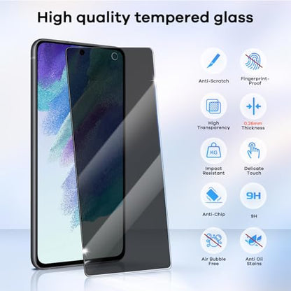 3+3 for Samsung Galaxy S21 FE 5G Privacy Screen Protector Camera Protector - size: Galaxy S21 FE Privacy