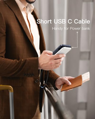 CONMDEX Android Auto USB Cable Short [1ft, 2 Pack] 10Gbps, 3A Fast Charging - color: Black, size: 1ft+1ft, style: 2Pack