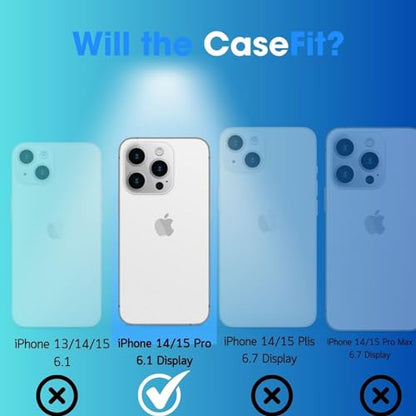 iPhone Protective Case - Slim, [10ft Drop Protection], Anti-Yellowing, Scratch Resistant, Raised Edges Clear - color: Clear, size: iPhone 14 Pro/ iPhone 15 Pro